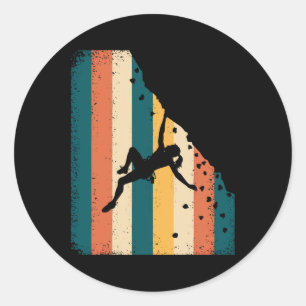 Funny Rock Climbing Women Girls Climb Climber Boul Classic Round Sticker