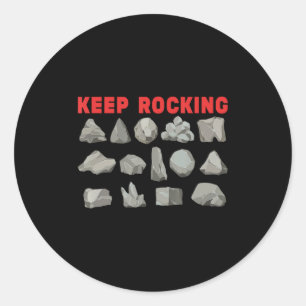 Funny Rock Collector Earth Scientist Gift Geologis Classic Round Sticker
