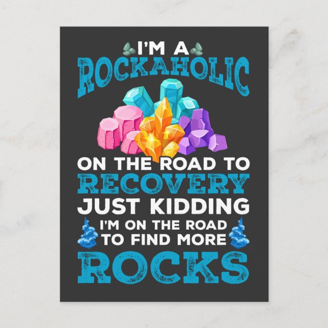 Funny Rock Collector Geologist Hobby Geology Fun Postcard (Front)