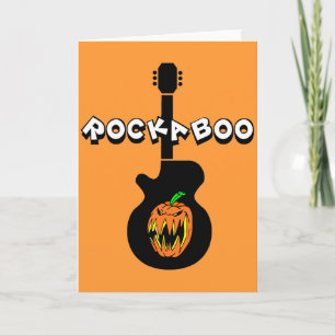 Funny rock halloween card