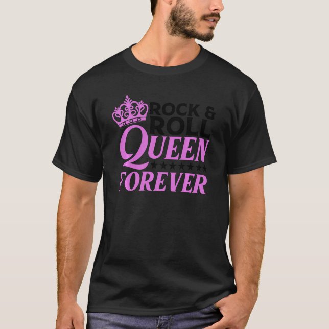 Funny Rock N Roll Queen Concert  For Women Ladies  T-Shirt (Front)