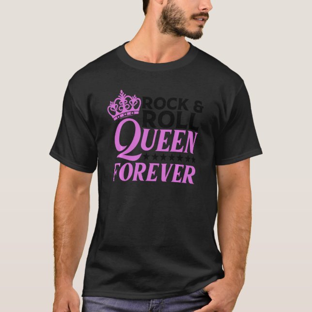 Funny Rock N Roll Queen Concert  For Women Ladies  T-Shirt (Front)