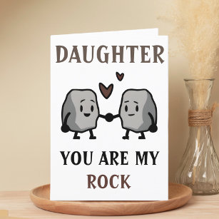 Funny Rock Pun Joke Humour Daughter Happy Birthday Thank You Card