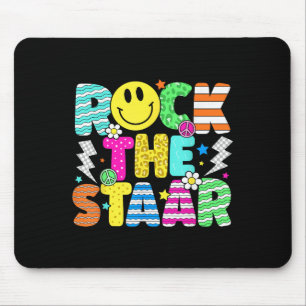 Funny Rock The Staar Testing Day Teacher Kids Moti Mouse Pad