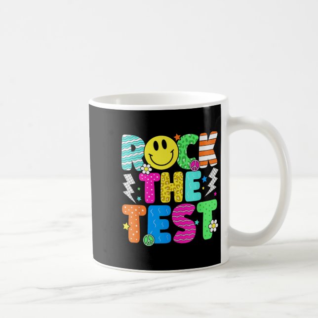 Funny Rock The Test Testing Day Teacher Student Mo Coffee Mug (Right)