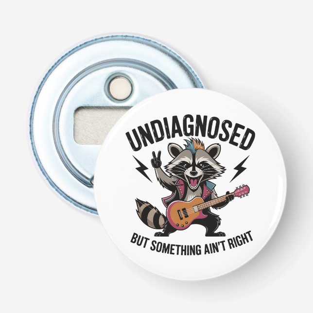 Funny Rocking Racoon Bottle Opener (Front)