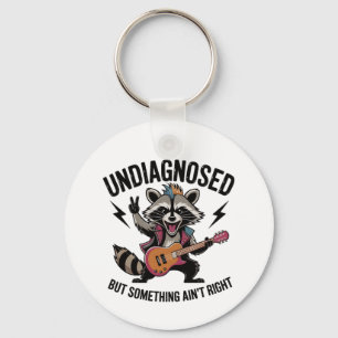 Funny Rocking Racoon Key Ring