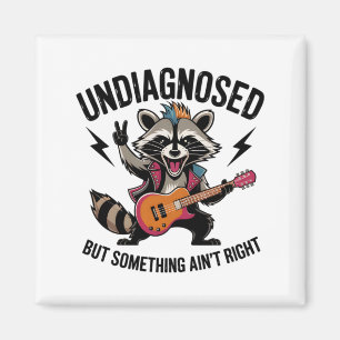 Funny Rocking Racoon  Magnet
