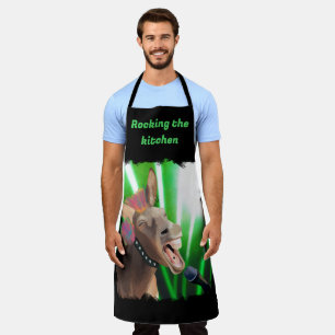 Funny Rockstar Donkey Apron