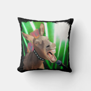 Funny Rockstar Donkey Cushion