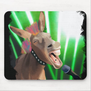 Funny Rockstar Donkey Mouse Pad