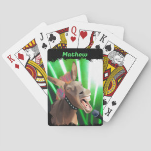 Funny Rockstar Donkey Playing Cards
