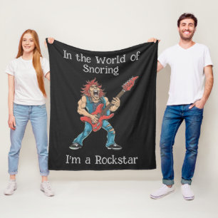 Funny Rockstar Fleece Blanket