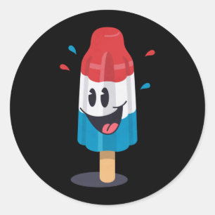 Funny Rocpop Kawaii Ice Pop Treat Gift Men Women Classic Round Sticker