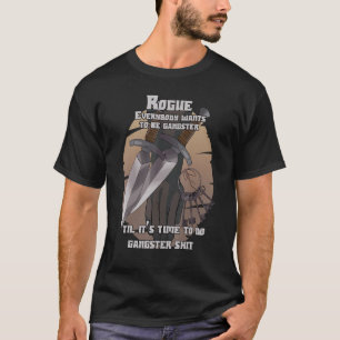 Funny Rogue Gangster Dagger Tabletop Rpg Gamer T-Shirt