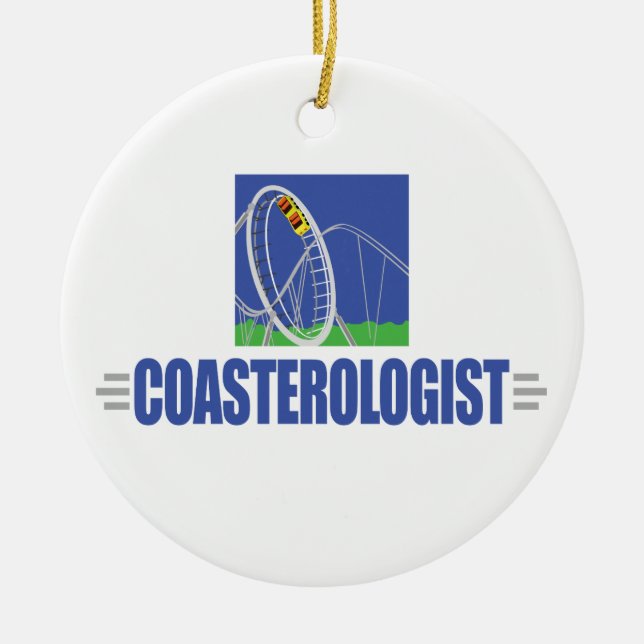 Funny Roller Coaster Ceramic Tree Decoration (Front)