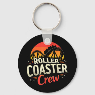 Funny Roller Coaster Crew Amusement Park Rollercoa Key Ring
