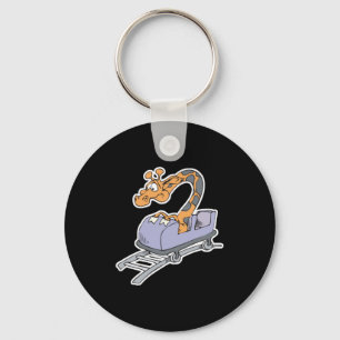 funny roller coaster giraffe key ring