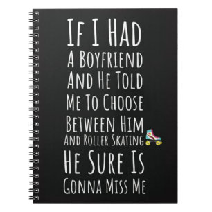 Funny Roller Derby Gifts Skater Skating Women Girl Notebook
