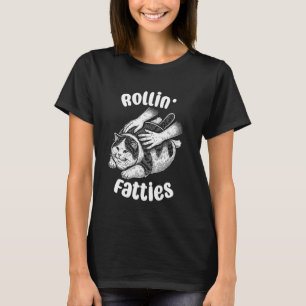 Funny rollin' fatties cat cats kittens dad Cat Gra T-Shirt