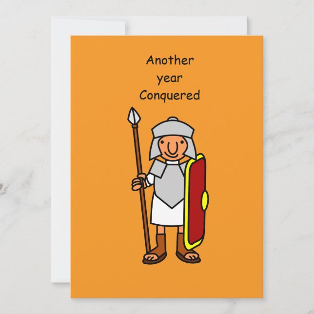 Funny Roman Legionary Birthday Party Invitation  (Front)