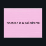 Funny Roman Numeral Jokes on a  Postcard<br><div class="desc">Nineteen is a palindrome if you write it in Roman Numerals. XIX. Math Joke postcard. Latin Joke postcard your more erudite nerdy friends will enjoy.</div>
