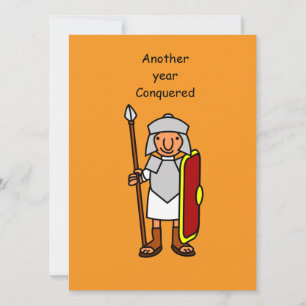 Funny Roman Soldier Birthday Party Invitation