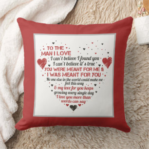 funny romantic Anniversary word art Cushion