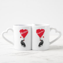Funny romantic crow