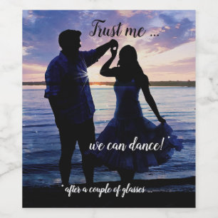 Funny Romantic Dance Wine Label