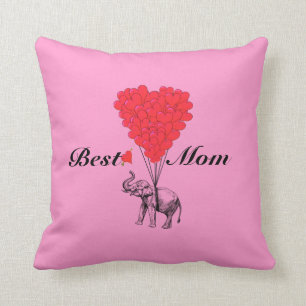 Funny romantic elephant best mum cushion