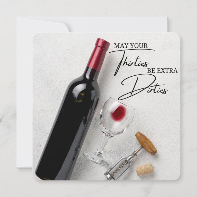 FUNNY ROMANTIC GREETING CARD FOR 30TH BIRTHDAY (Front)