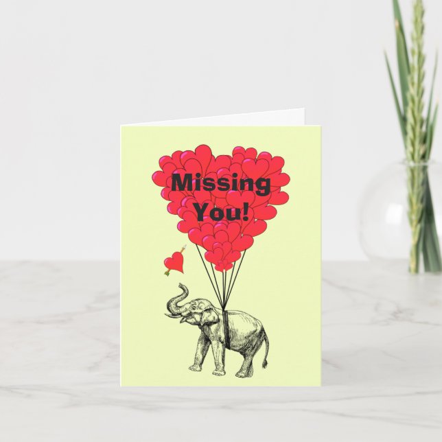 Funny romantic missing you card (Front)