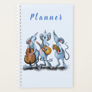 Funny Romantic Mouse Band - Cartoon Animal Drawing Planner