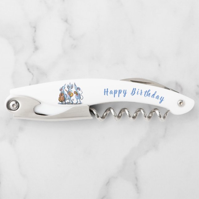 Funny Romantic Mouse Band - Happy Birthday Corkscrew (Front)