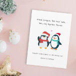 funny romantic penguin Christmas holidays love  Holiday Card<br><div class="desc">cute romantic love card for your boyfriend/girlfriend,  husband,  wife to express your love during the holiday season,  you are my penguin. Customise any name/text!</div>