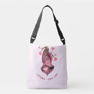 Funny Romantic Sloth Crossbody Bag Smile