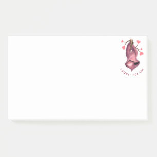 Funny Romantic Sloth Smile Cartoon Animal Drawing Post-it Notes
