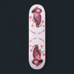 Funny Romantic Sloth Smile Cartoon Animal Drawing  Skateboard<br><div class="desc">Funny Romantic Sloth Smile Cartoon Animal Drawing Playful Love Hearts - Choose / Add Your Unique Text / Font / Colour - Make Your Special Gift - Resize and move or remove and add elements / image with customisation tool ! - Drawing and Design by MIGNED. You can also transfer...</div>