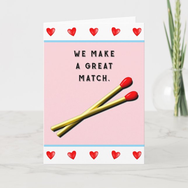 Funny Romantic Valentine Holiday Card (Front)