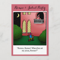 Funny Romeo & Juliet Party Invitations