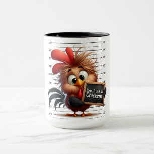 Funny Rooster At Police Dept. Mug