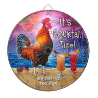 Funny Rooster Chicken Cocktail Tropical Beach Name
