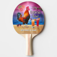 Funny Rooster Chicken Cocktail Tropical Beach Name
