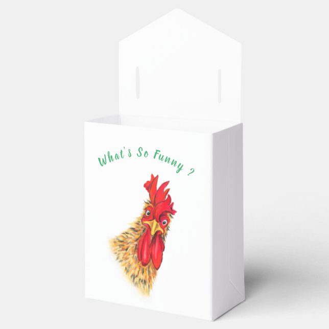 Funny Rooster Favour or Gift Boxes (Opened)