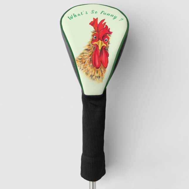 Funny Rooster Golf Head Cover (Front)