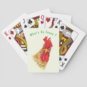 Funny Rooster Playing Cards
