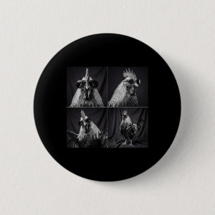 Funny Rooster Selfie Sarcastic Photobooth Chicken 6 Cm Round Badge