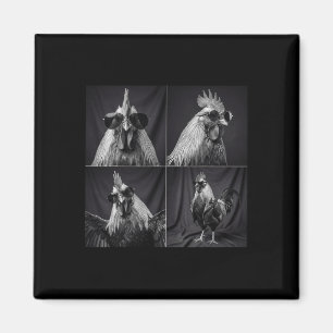 Funny Rooster Selfie Sarcastic Photobooth Chicken Magnet
