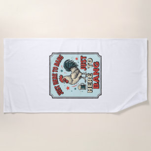 Funny Rooster Vintage Engraving Shirt Design (2)_1 Beach Towel